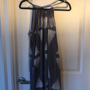 BGBGeneration Flowy Grey Diamond Maxi Dress